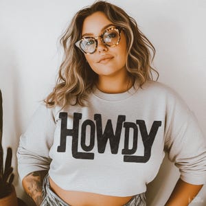 Western Howdy DTF TRANSFER | Ready To Press | Direct To Film | Cold Peel Transfer 9301