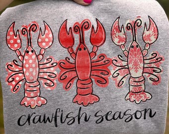 Mardi Gras Crawfish DTF TRANSFER Cold Peel 6835