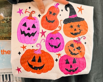 Halloween Pumpkins Fall DTF TRANSFER | Ready To Press | Direct To Film | Cold Peel Transfer 10258
