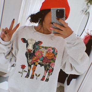 Cow Boho DTF Transfer Ready To Press | Direct To Film | Cold Peel Transfer 7214