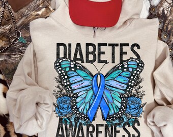 Diabetes Awareness DTF TRANSFER | Ready To Press | Direct To Film | Cold Peel Transfer 4714
