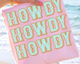 Western DTF Howdy Howdy Howdy DTF TRANSFER 1887