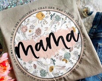 Mama DTF Transfer Mother's Day Floral | Direct To Film | Cold Peel Transfer 1860