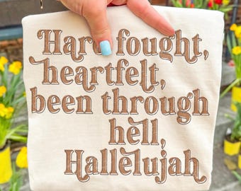 Jesus Hallelujah DTF TRANSFER Direct To Film Ready To Press Cold Peel 9794