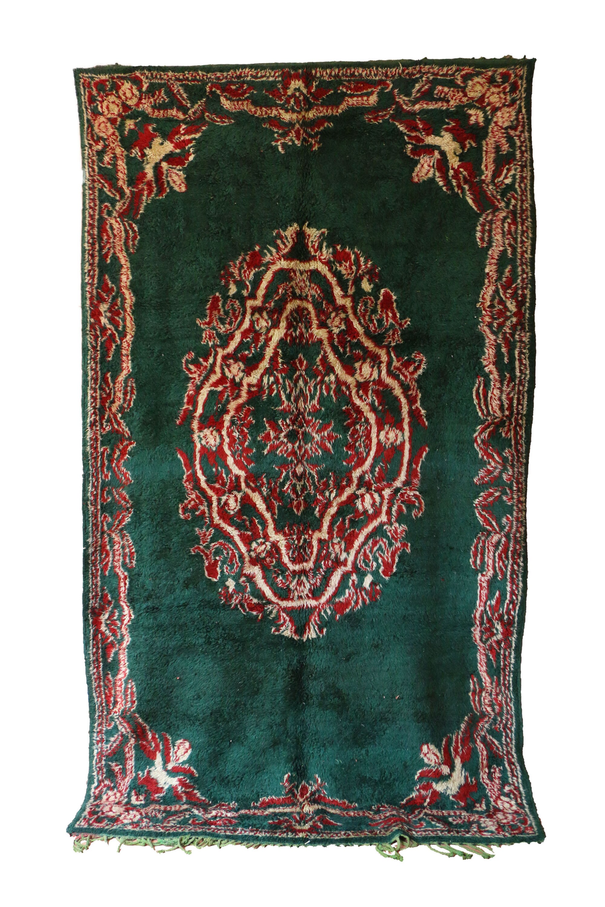 Moroccan Green Rug Authentic Vintage rug 7x12 ft Oriental Etsy