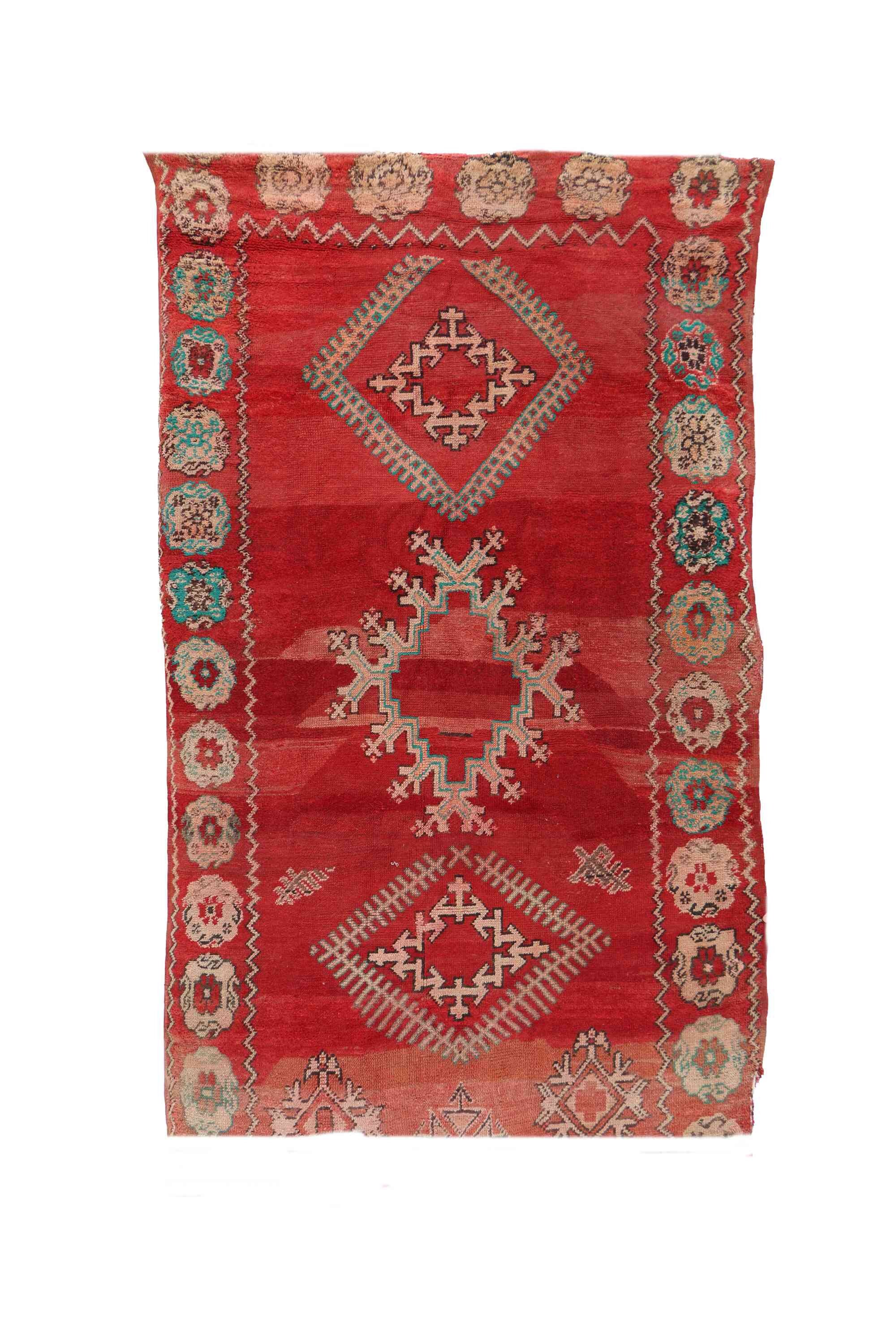 Red Moroccan Rug Moroccan 6x10 feet Red Floor Rug Etsy