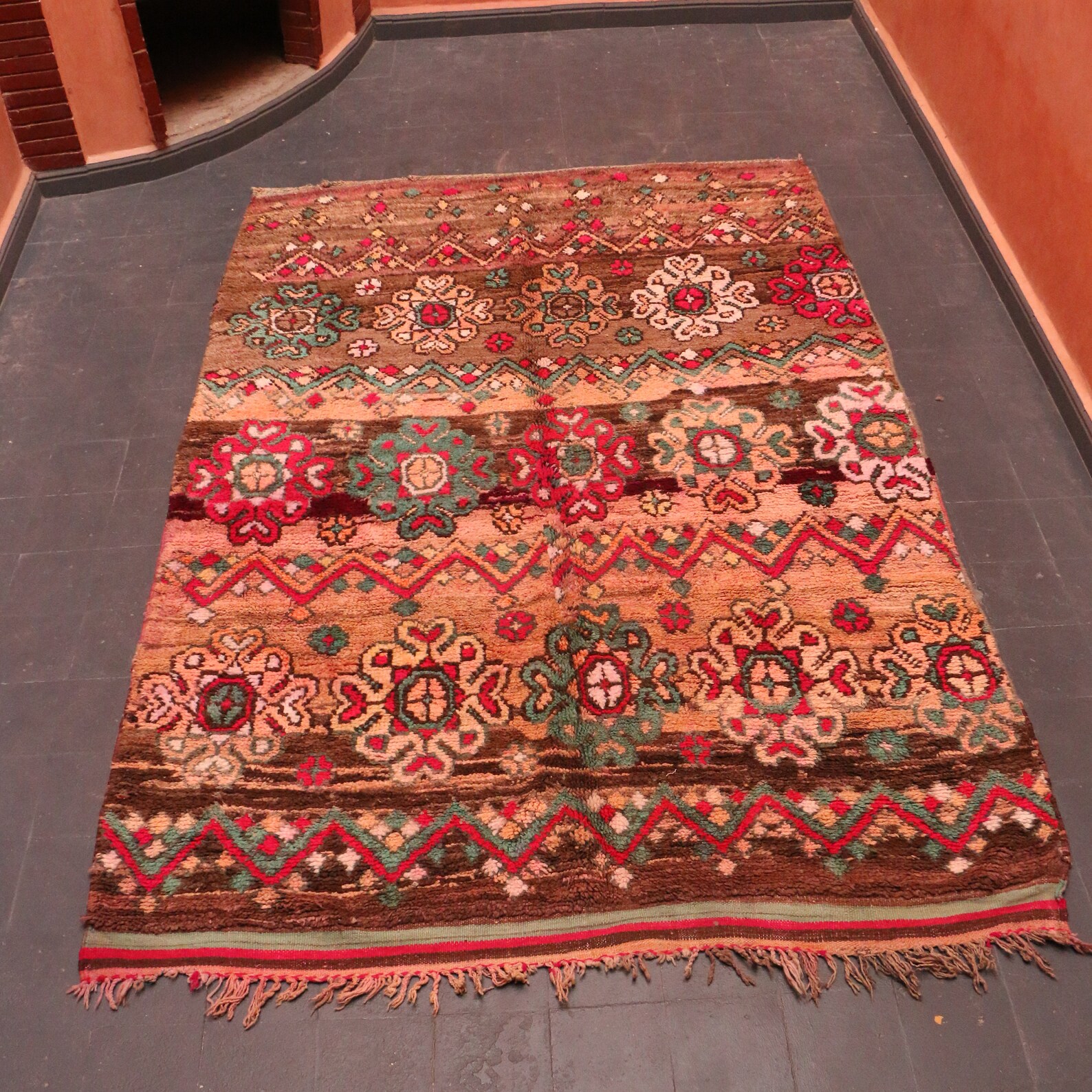 Handmade Moroccan Carpet Boujad Moroccan Carpet 6x9 feet Etsy