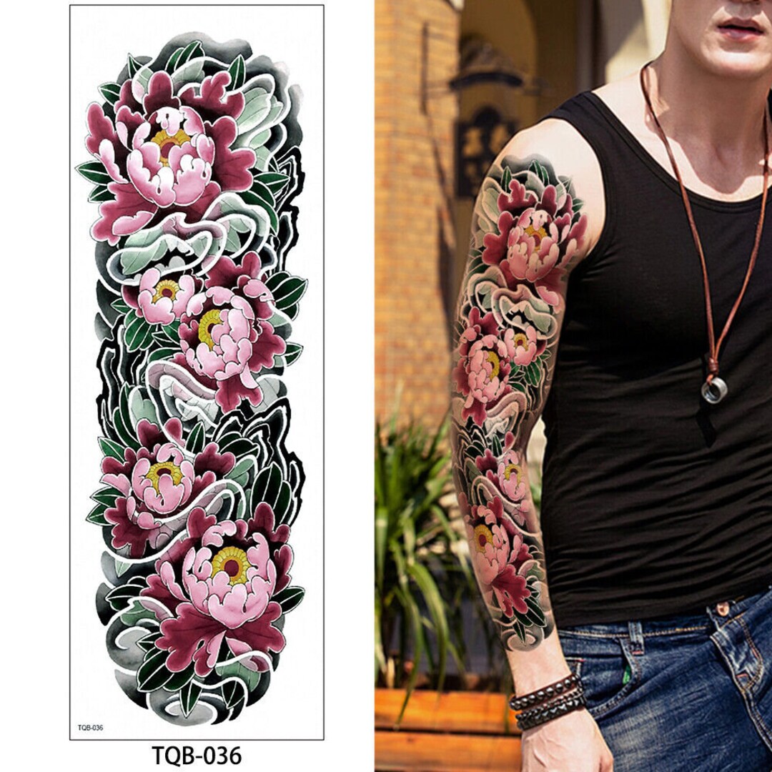 Temporary Tattoo Sleeve Full Arm Sleeve Waterproof Fancy Etsy