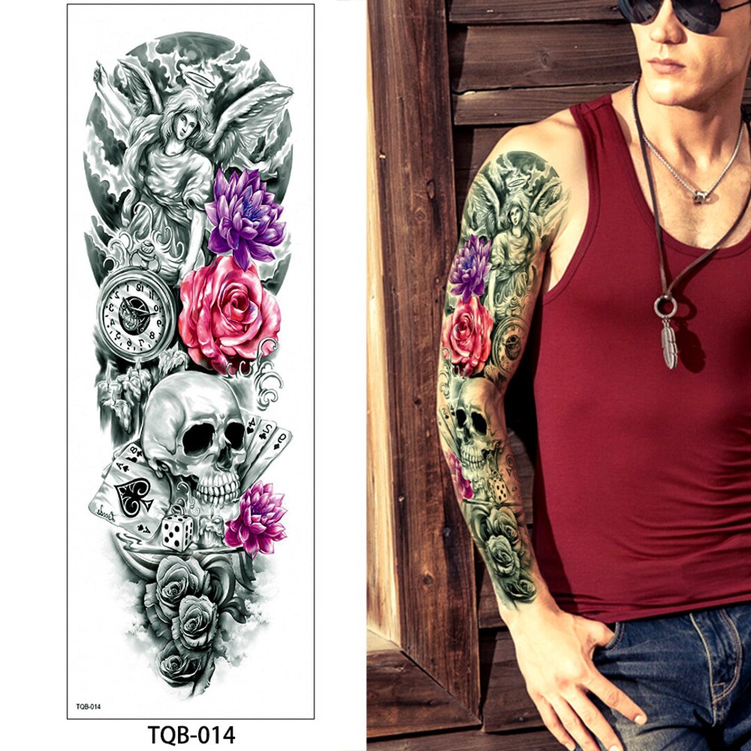 Temporary Tattoo Sleeve Full Arm Sleeve Waterproof Fancy - Etsy
