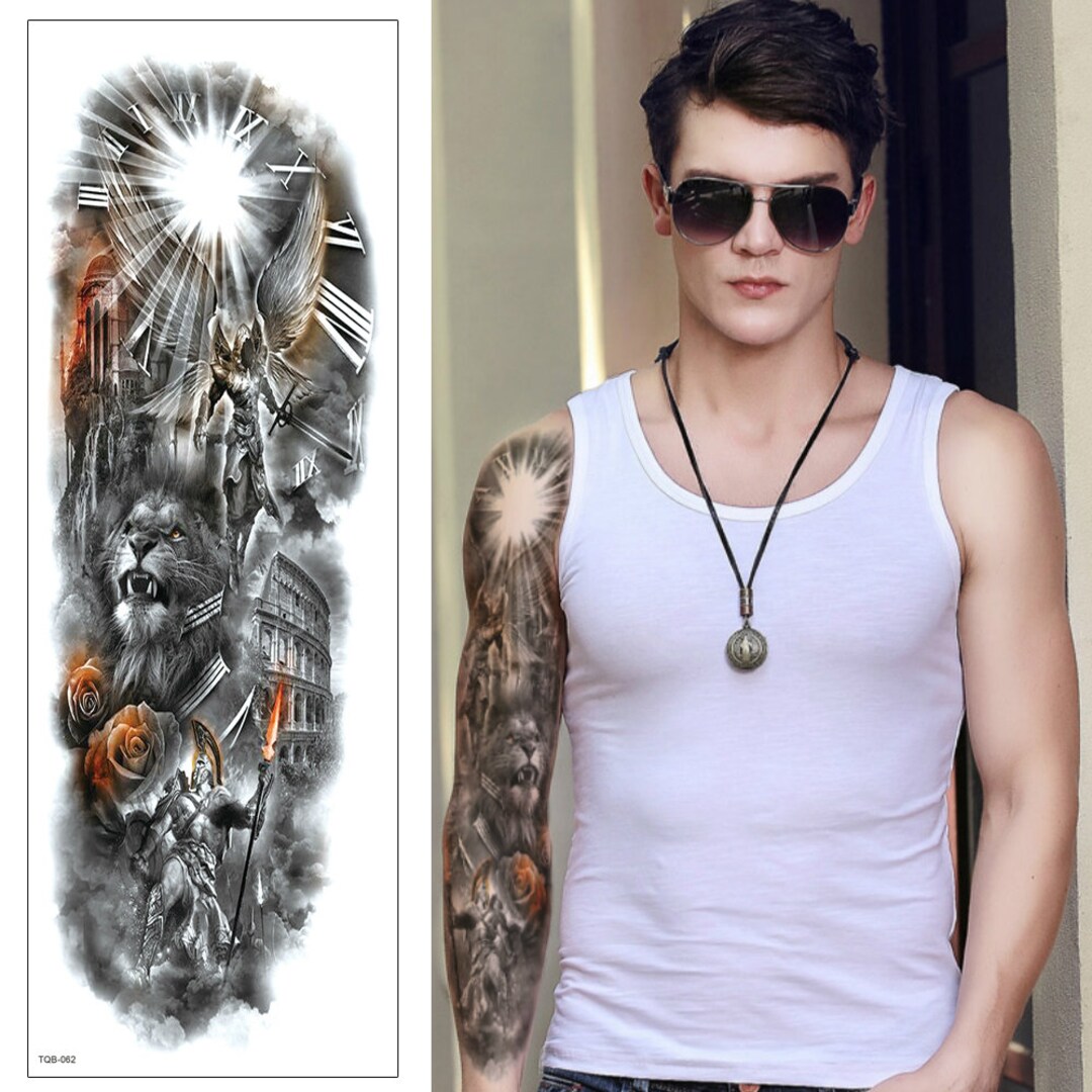 Temporary Tattoo Sleeve Full Arm Sleeve Waterproof Fancy Etsy