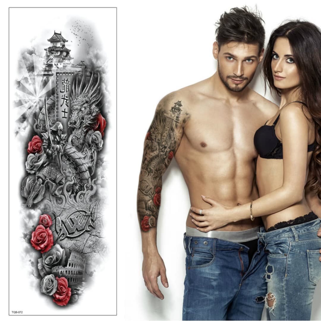 Temporary Tattoo Sleeve Full Arm Sleeve Waterproof Fancy Etsy