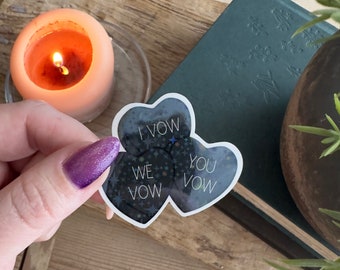 I Vow You Vow We Vow Sticker | Candy Heart Sticker | The Ritual | Booktok Merch | Kindle Sticker | Bookish Sticker | Dark Romance Book