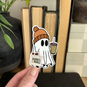 Bookish Ghost Sticker | Ghost Sticker Cute | Bookish Sticker | Ghost Reading | Fall Bookish Aesthetic | Ghost Kindle Sticker | Halloween
