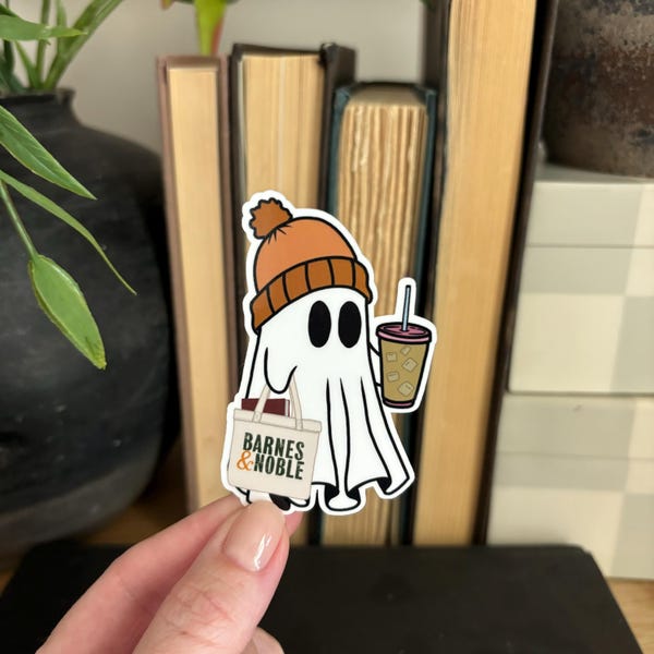 Bookish Ghost Sticker | Ghost Sticker Cute | Bookish Sticker | Ghost Reading | Fall Bookish Aesthetic | Ghost Kindle Sticker | Halloween