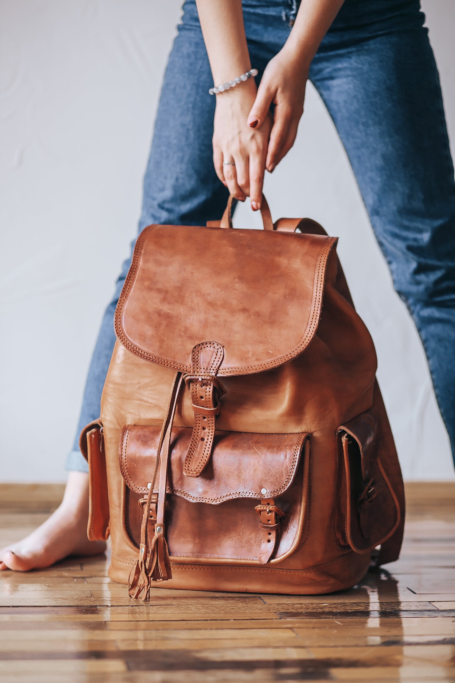 Leather Backpack Purses and Bags Leather Purse Leather Etsy
