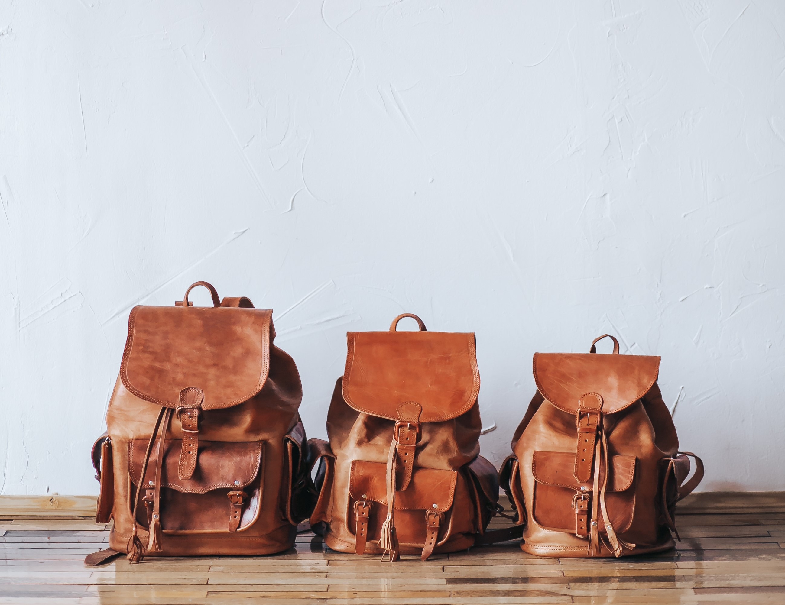 Leather Backpack Brown Leather Mexican 