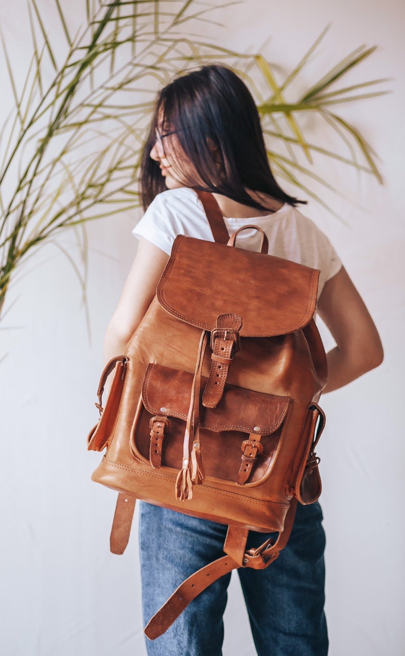 mexican leather backpack