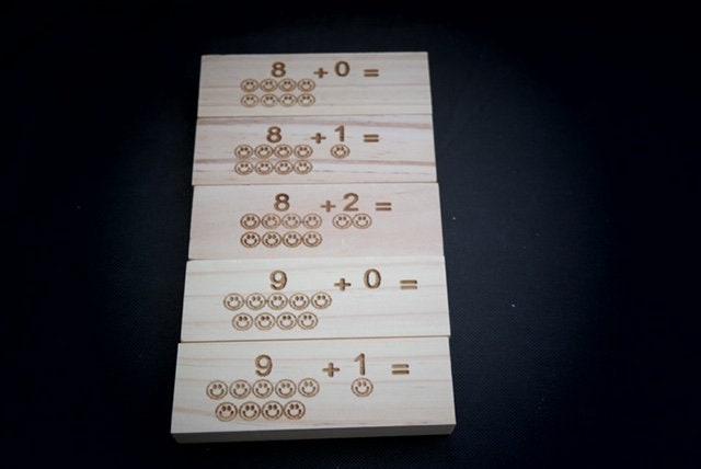 Children's Learning Game - Stackable Blocks Math Tower - Etsy