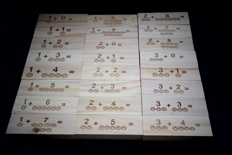 Children's Learning Game - Stackable Blocks Math Tower - Etsy