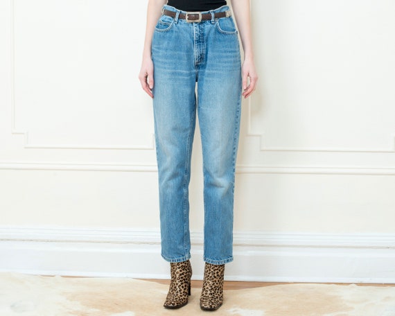 90s gap light blue faded straight leg jeans / 30 … - image 2