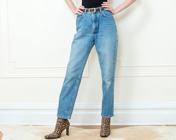 90s gap light blue faded straight leg jeans / 30 … - image 1