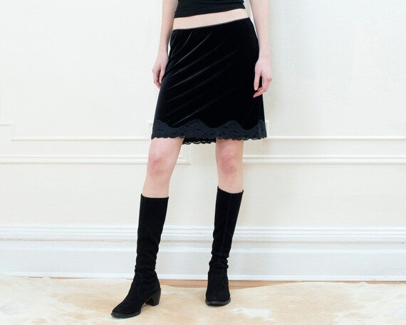90s delias velvet lace mini skirt | y2k medium min