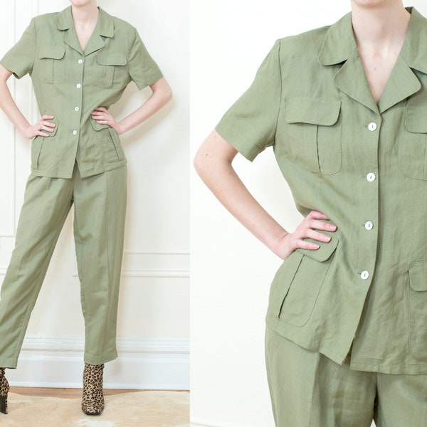 Sage Green Pant Suit Etsy