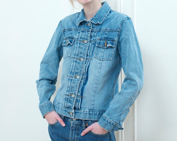 gap blue jeans jacket