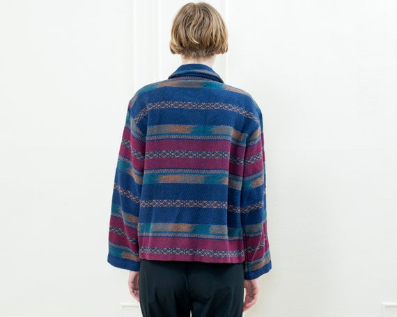 80s multicolor southwestern striped jacket | boxy… - image 5