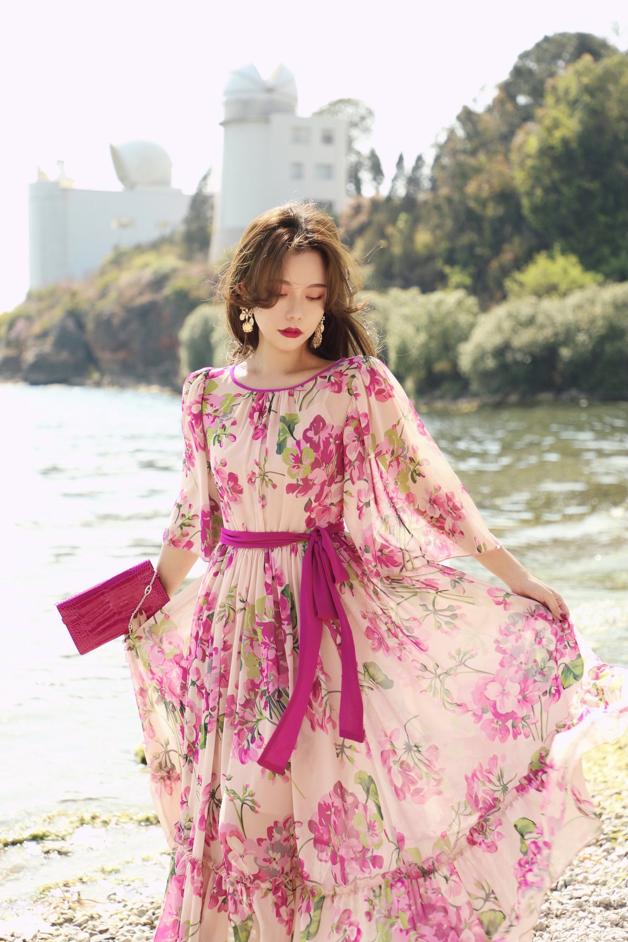 Floral Chiffon Dress 