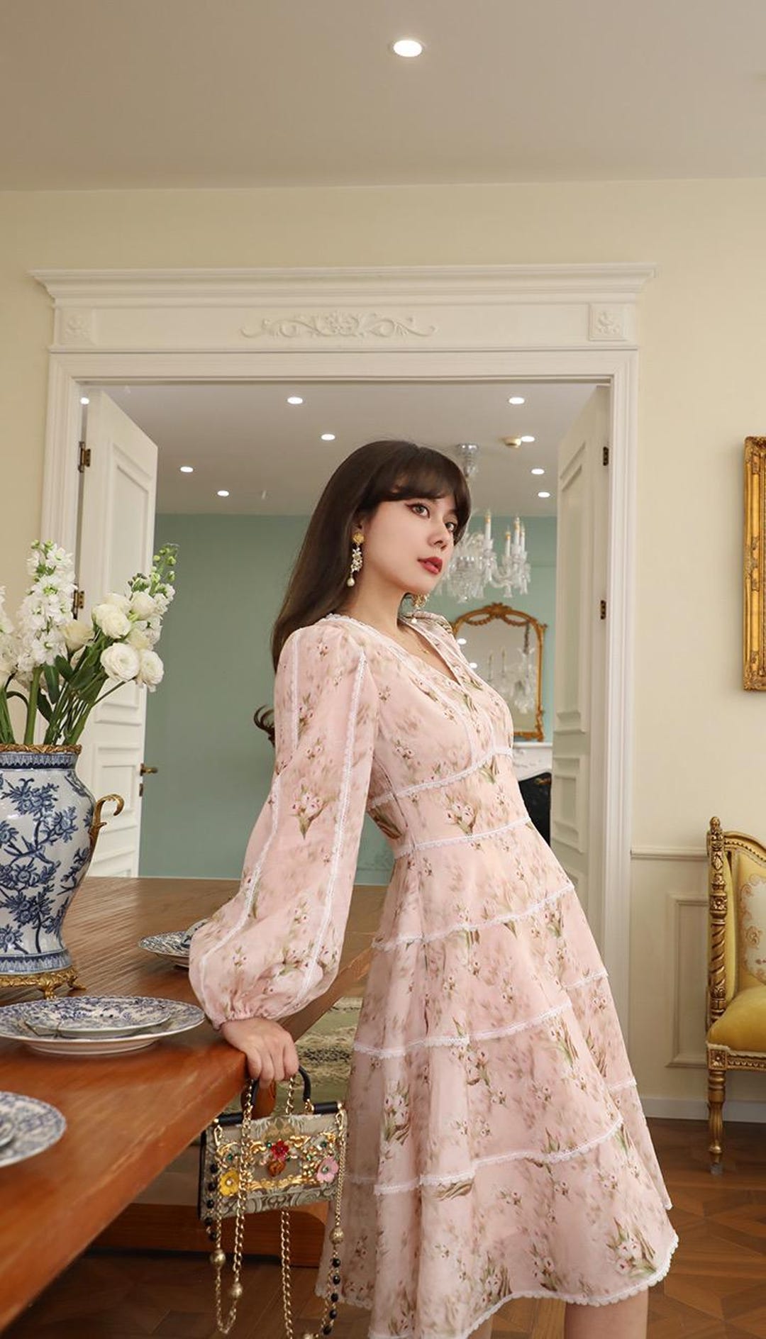 Treat urself Floral vintage like dress