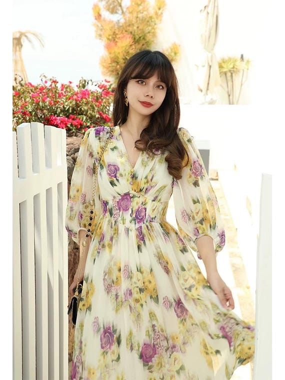 yellow cotton dress Buy Yellow Handprinted Pure Cotton Dress | Summer Fashion