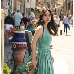 Jessi Dress Green Tie Dye
