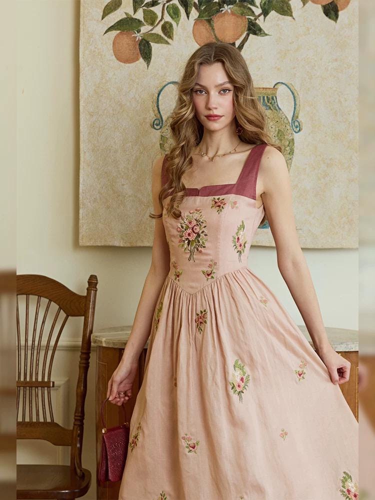 Floral Midi Corset Dress - Etsy