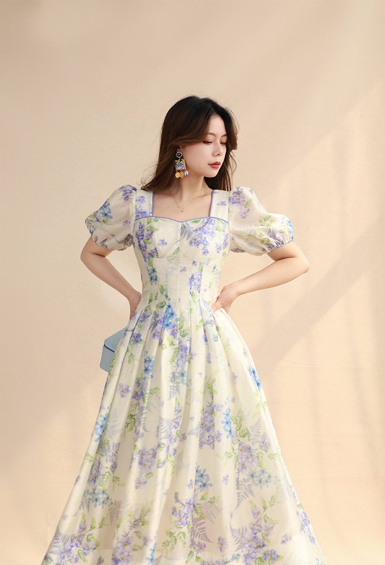 Floral Tencel Midi Dress – Vintage-inspired Cottagecore