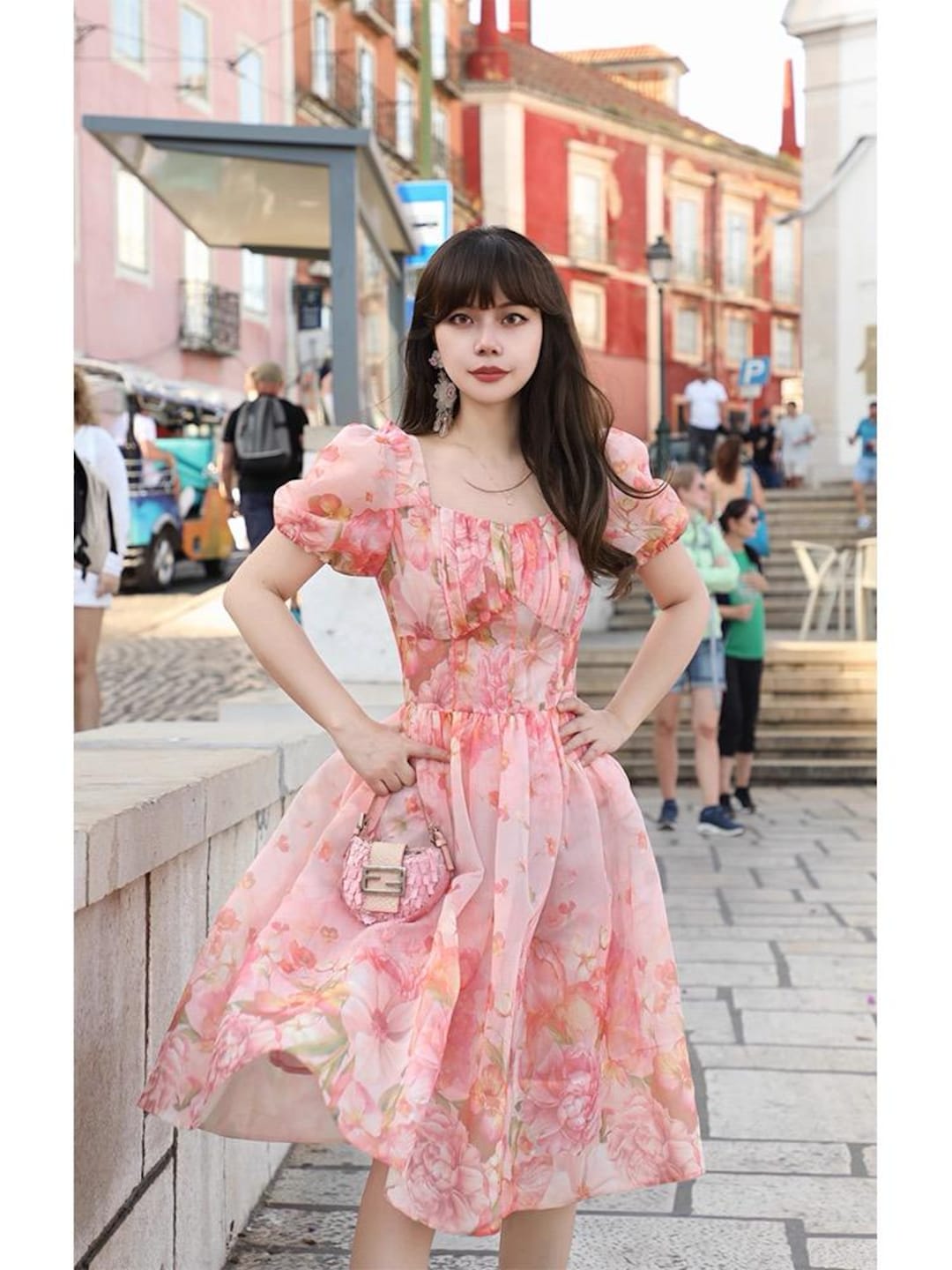 ワンピース French Bouquet Puff Sleeve Dress il_1080xN.7074849965_t6re.jpg