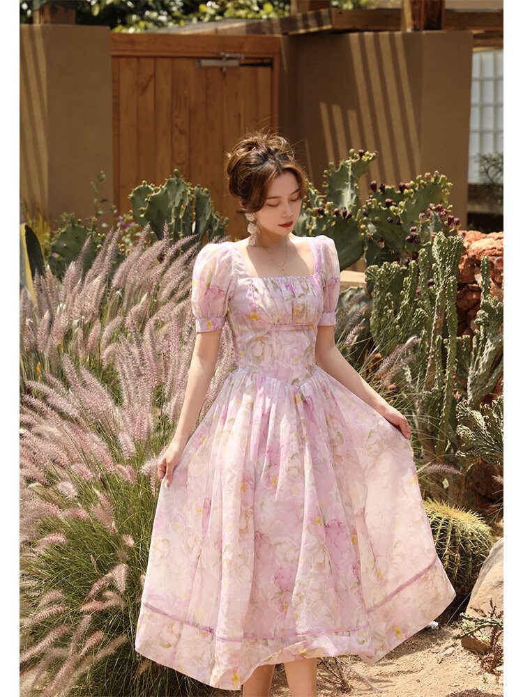 floral organza fabric dress Lady Black Tie - A1035 - Portrait Of A Rose Printed Organza Gown - Andrea & Leo Couture