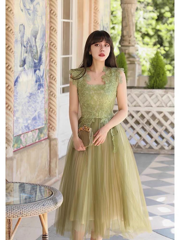 sage green dress petite Petite Knot Detail Maxi Dress in Sage 8