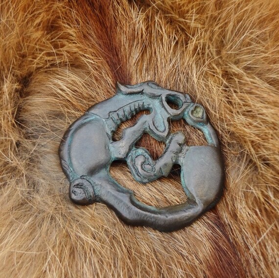 Scythian Bronze Badge Viking Bronze Ancient Badge Viking Bronze Badge Moose Badge Ancient Badge Replica Moose Head Bronze Badge
