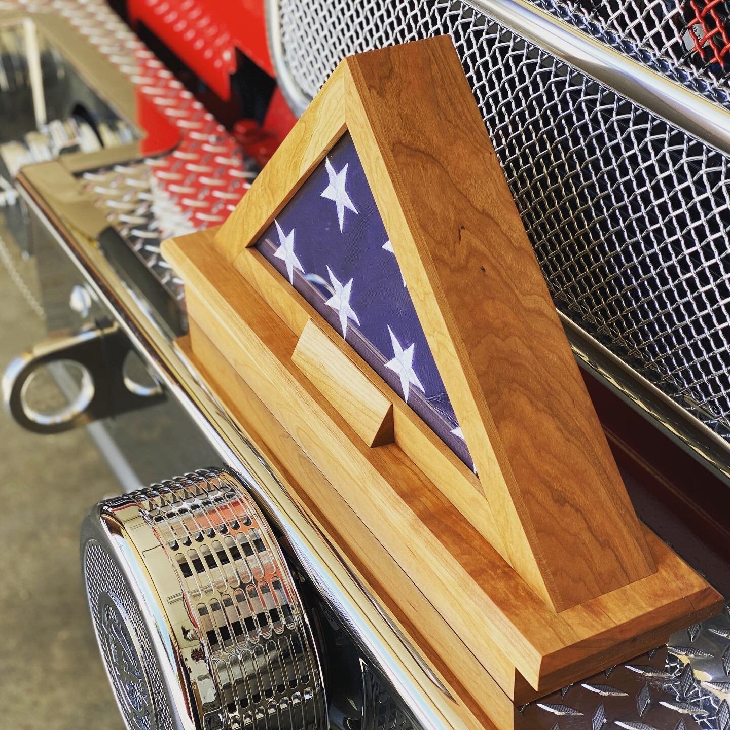 Flag Display Box in Cherry Etsy