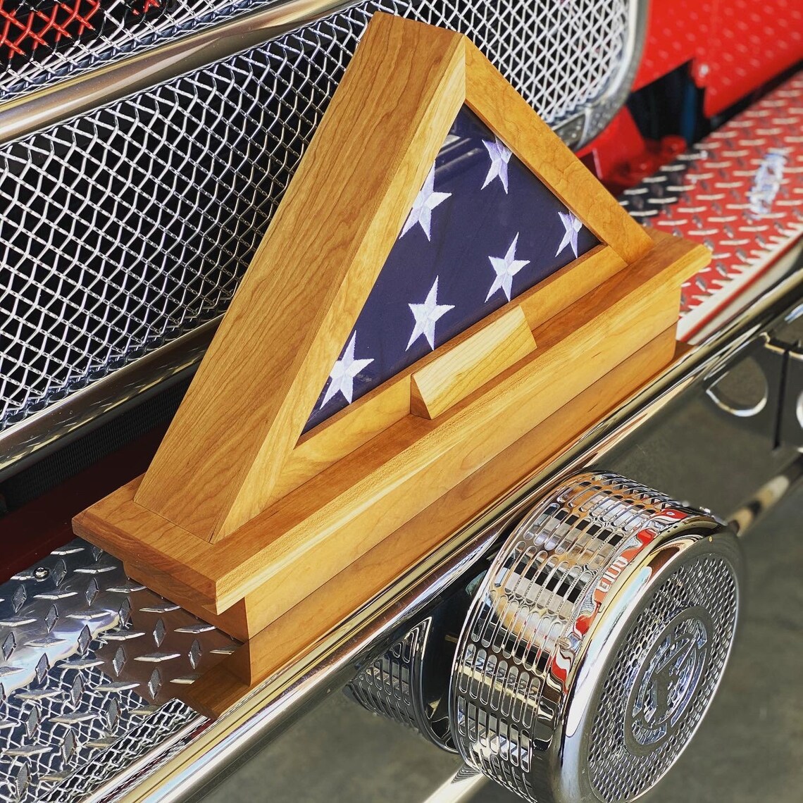 Flag Display Box in Cherry Etsy