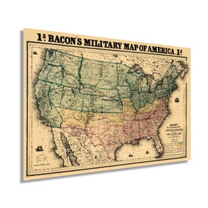 1862 Military Map of the United States - Vintage Map of the United States - American Civil War Map showing forts and fortifications
