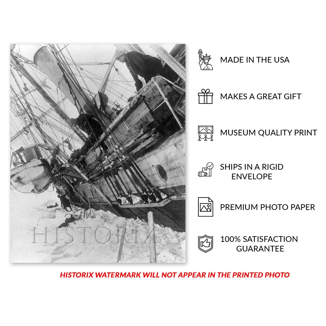 1916 Ernest Shackleton's Antarctic Endurance Expedition Photo Print ...