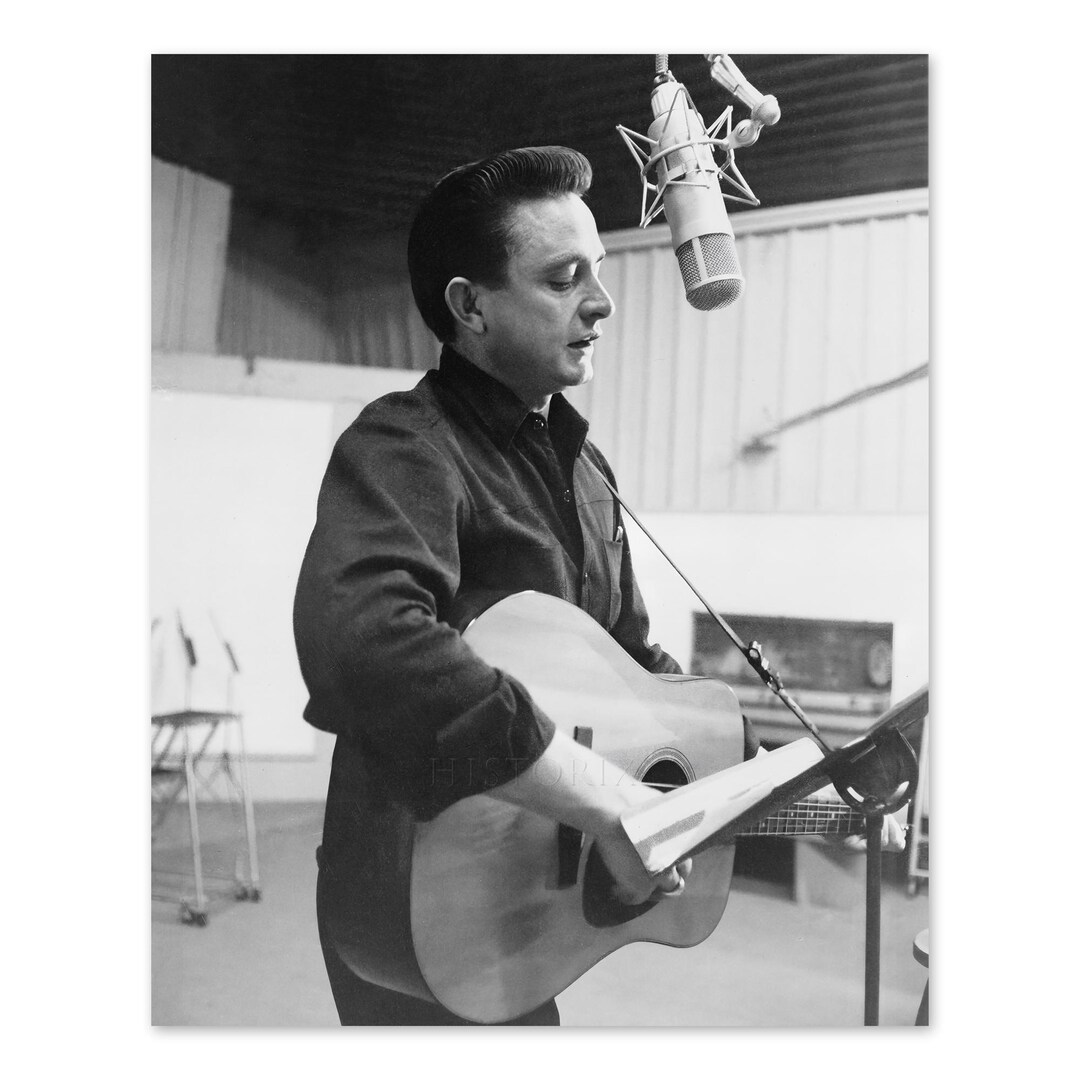 1965 Johnny Cash Photo Print - Vintage Photo of Johnny Cash Poster ...