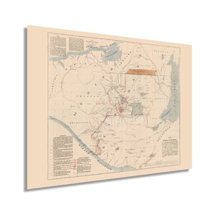 Póster de mapa de Guatemala de 1895 - Mapa de Guatemala para pared - Mapa histórico de Guatemala - Póster de arte mural con los límites del mapa antiguo de Guatemala y México