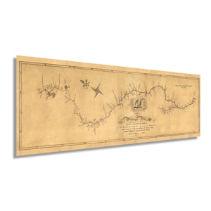 1811 Mississippi River Map - Vintage Map of Mississippi Wall Art Poster - Old Map of the Mississippi River Wall Decor Print
