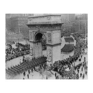 1946 US Army 82nd Airborne Division Photo Print - Vintage Photo of 82nd Airborne Division On A Parade in New York Poster