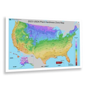 2023 USDA Plant Hardiness Zone Map Poster - USDA Hardiness Zone Map