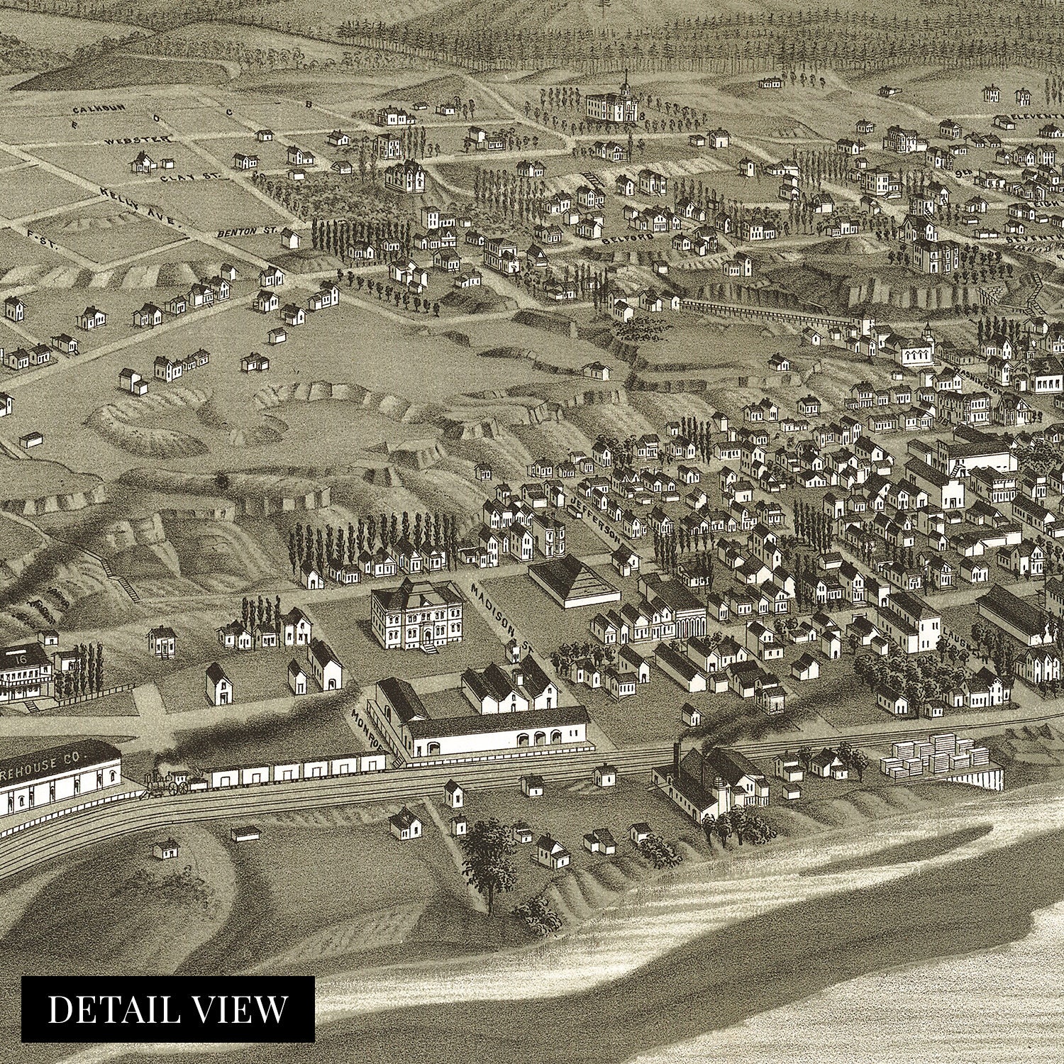 1884 the Dalles Oregon Map Old - Il Fullxfull.3814339960 6w9n