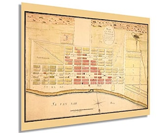 1796 Map of Savannah Georgia - Vintage Savannah GA Map - History Map of  Savannah Georgia - Old Plan of the City of Savannah Wall Art Poster